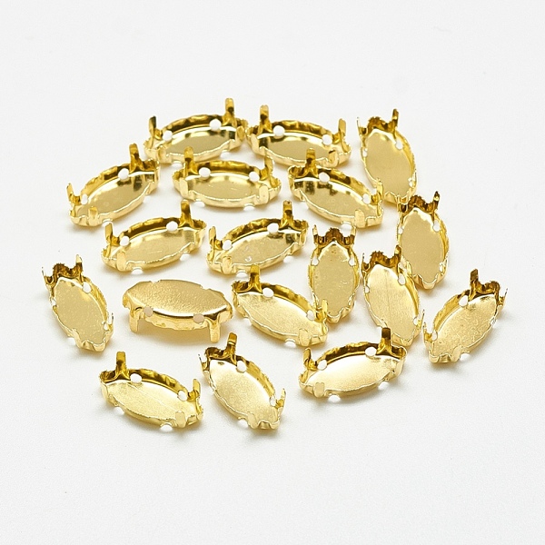 PandaHall 201 Stainless Steel Sew on Prong Settings, Claw Settings for Pointed Back Rhinestone, Horse Eye, Golden, Tray: 13.5x6mm, 14x6x5mm...
PandaHall 201 Stainless Steel Sew on Prong Settings, Claw Settings for Pointed Back Rhinestone, Horse Eye, Golden, Tray: 13.5x6mm, 14x6x5mm...