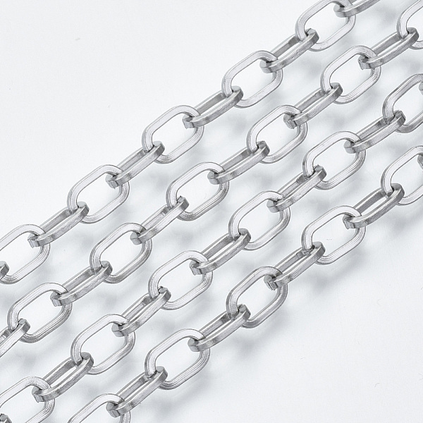 PandaHall 304 Stainless Steel Paperclip Chains, Drawn Elongated Cable Chains, with Spool, Unwelded, Flat Oval, Stainless Steel Color...
PandaHall 304 Stainless Steel Paperclip Chains, Drawn Elongated Cable Chains, with Spool, Unwelded, Flat Oval, Stainless Steel Color...