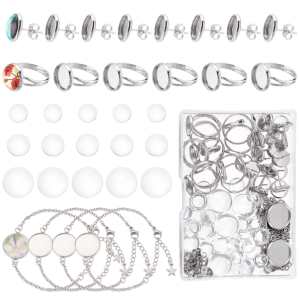 PandaHall SUNNYCLUE 1 Box 88Pcs Cabochon Sets Blank Rings Flat Bracelet Bezel Settings Stud Earring Setting Half Round Glass Cabochons for..., Clear
PandaHall SUNNYCLUE 1 Box 88Pcs Cabochon Sets Blank Rings Flat Bracelet Bezel Settings Stud Earring Setting Half Round Glass Cabochons for..., Clear