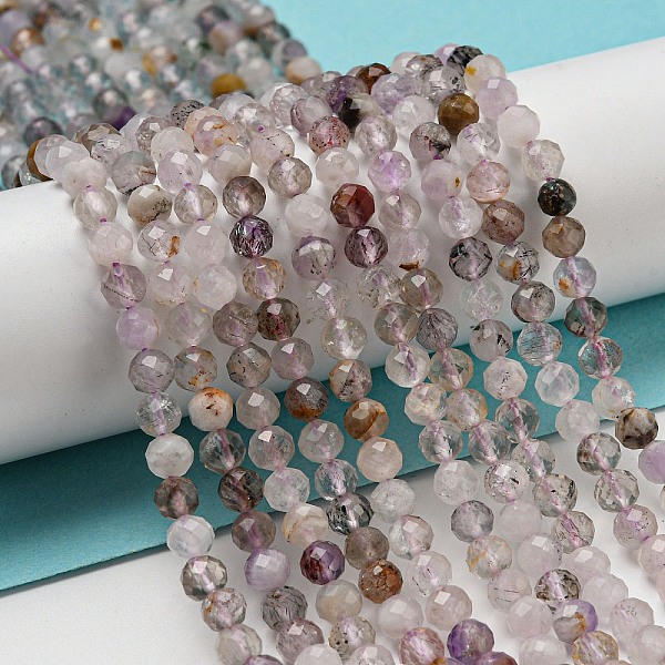 PandaHall Natural Purple Rutilated Quartz Beads Strands, Faceted, Round, 4mm, Hole: 0.6mm, about 91pcs/strand, 14.96''(38cm) Rutilated...
PandaHall Natural Purple Rutilated Quartz Beads Strands, Faceted, Round, 4mm, Hole: 0.6mm, about 91pcs/strand, 14.96''(38cm) Rutilated...