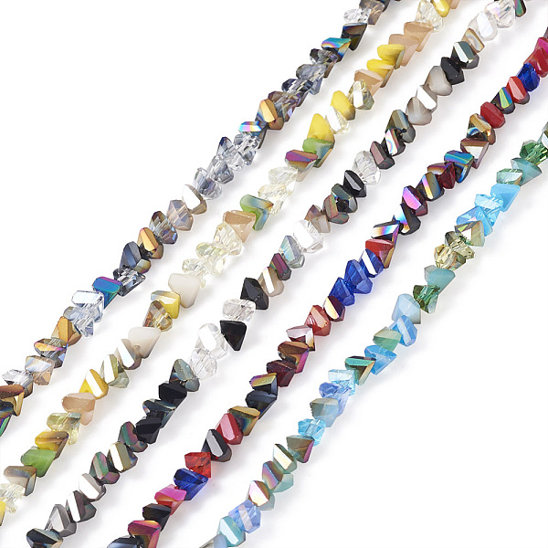 PandaHall Fashewelry 5 Strands 5 Colors Electroplate Glass Beads Strands, Triangle, Mixed Color, 2.5~3x4x4mm, Hole: 1mm, about..., Multicolor
PandaHall Fashewelry 5 Strands 5 Colors Electroplate Glass Beads Strands, Triangle, Mixed Color, 2.5~3x4x4mm, Hole: 1mm, about..., Multicolor