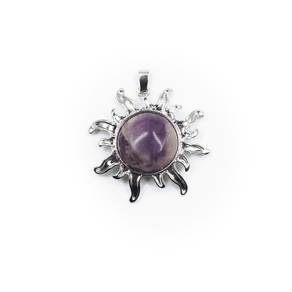 PandaHall Natural Amethyst Pendants, Sun Charms, with Platinum Plated Alloy Findings, 39x39mm Amethyst Sun
PandaHall Natural Amethyst Pendants, Sun Charms, with Platinum Plated Alloy Findings, 39x39mm Amethyst Sun