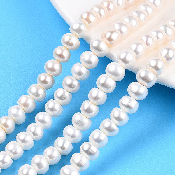 PandaHall Natural Cultured Freshwater Pearl Beads Strands, Rondelle, Seashell Color, 8~9.5x5.5~7mm, Hole: 0.7mm, about 56~60pcs/strand...
PandaHall Natural Cultured Freshwater Pearl Beads Strands, Rondelle, Seashell Color, 8~9.5x5.5~7mm, Hole: 0.7mm, about 56~60pcs/strand...