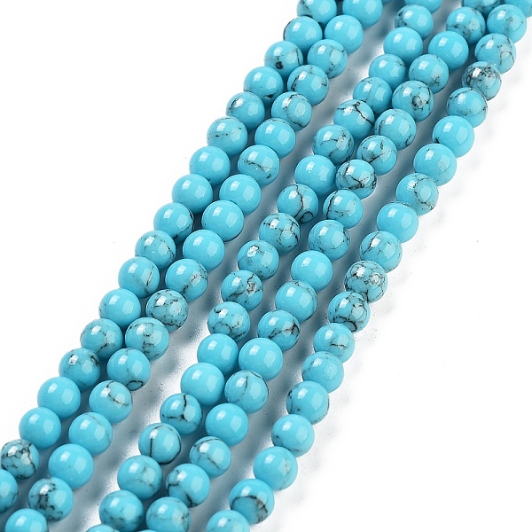 PandaHall Synthetic Turquoise Beads Strands, Dyed, Round, Deep Sky Blue, 4mm, Hole: 1mm, about 95pcs/strand, 15.7 inch Synthetic Turquoise...
PandaHall Synthetic Turquoise Beads Strands, Dyed, Round, Deep Sky Blue, 4mm, Hole: 1mm, about 95pcs/strand, 15.7 inch Synthetic Turquoise...
