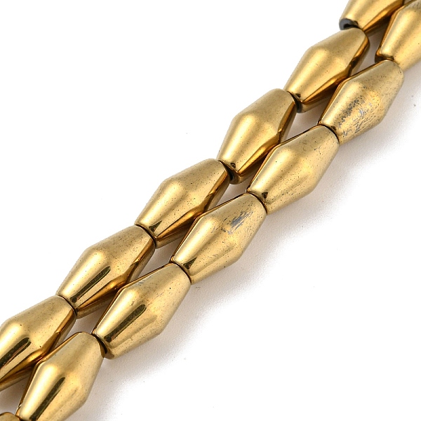 PandaHall Electroplated Synthetic Magnetic Hematite Beads Strands, Bicone, Golden Plated, 6.2~6.5x12~12.5mm, Hole: 1.4mm, about 33pcs/strand...
PandaHall Electroplated Synthetic Magnetic Hematite Beads Strands, Bicone, Golden Plated, 6.2~6.5x12~12.5mm, Hole: 1.4mm, about 33pcs/strand...