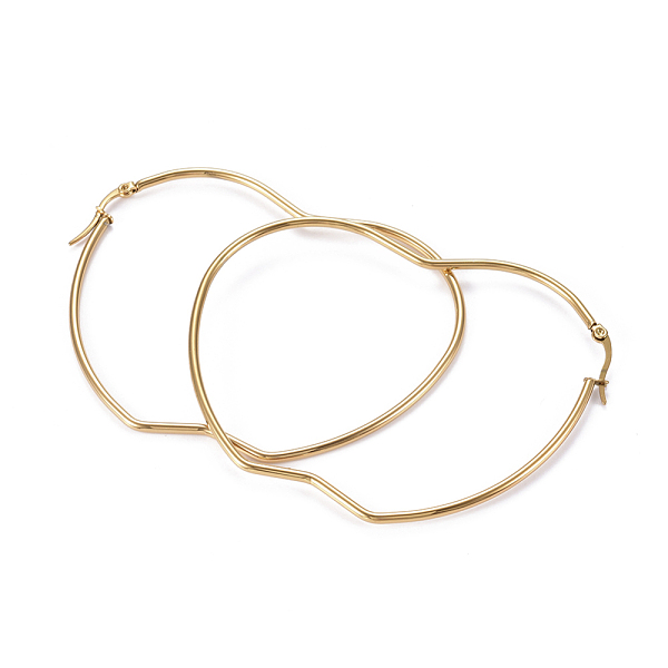 PandaHall 304 Stainless Steel Hoop Earrings, Hypoallergenic Earrings, Apple, Golden, 12 Gauge, 78x62x2mm, Pin: 1x0.7mm 304 Stainless Steel...
PandaHall 304 Stainless Steel Hoop Earrings, Hypoallergenic Earrings, Apple, Golden, 12 Gauge, 78x62x2mm, Pin: 1x0.7mm 304 Stainless Steel...
