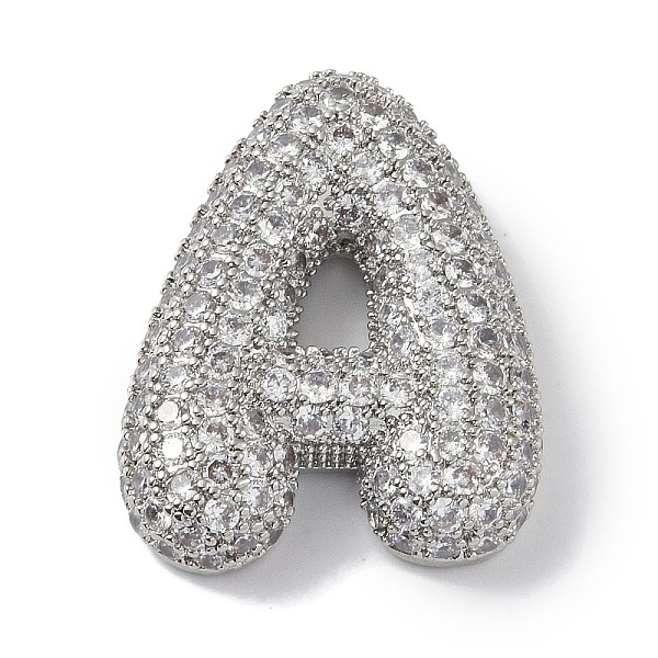 PandaHall Rack Plating Brass Micro Pave Clear Cubic Zirconia Pendants, Long-Lasting Plated, Platium, Letter A, 30x24x6mm, Hole: 4x2.5mm..., Silver
PandaHall Rack Plating Brass Micro Pave Clear Cubic Zirconia Pendants, Long-Lasting Plated, Platium, Letter A, 30x24x6mm, Hole: 4x2.5mm..., Silver