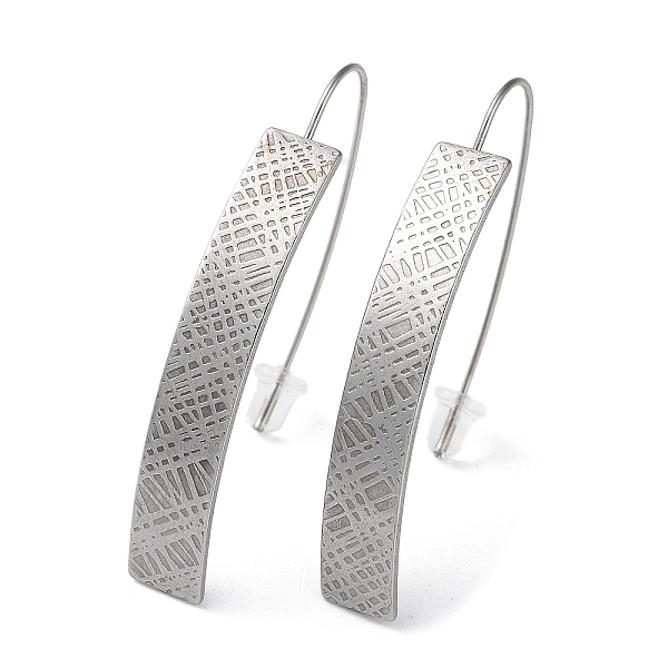 PandaHall 304 Stainless Steel Dangle Earrings for Women, Curved Rectangle, Stainless Steel Color, 46.5x7mm 304 Stainless Steel Rectangle
PandaHall 304 Stainless Steel Dangle Earrings for Women, Curved Rectangle, Stainless Steel Color, 46.5x7mm 304 Stainless Steel Rectangle