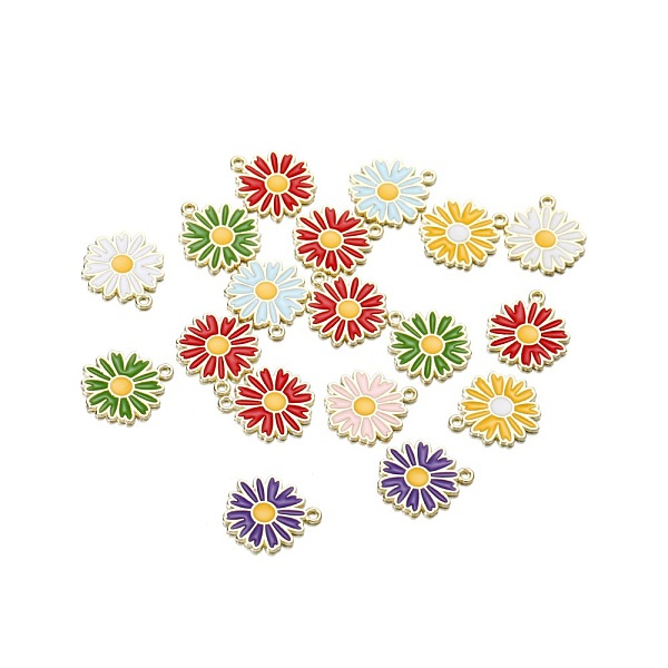 PandaHall Alloy Enamel Pendant, Golden, Daisy Charm, Mixed Color, 18.4x15.6mm Alloy+Enamel Flower Multicolor
PandaHall Alloy Enamel Pendant, Golden, Daisy Charm, Mixed Color, 18.4x15.6mm Alloy+Enamel Flower Multicolor