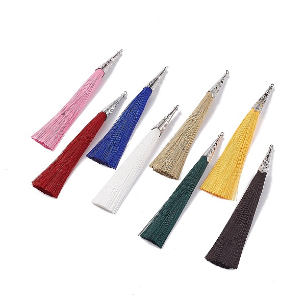 PandaHall (Defective Closeout Sale: Metal Oxidation) Polyester Tassel Big Pendant Decorations, with Alloy Finding, Platinum, Mixed Color..., Multicolor
PandaHall (Defective Closeout Sale: Metal Oxidation) Polyester Tassel Big Pendant Decorations, with Alloy Finding, Platinum, Mixed Color..., Multicolor