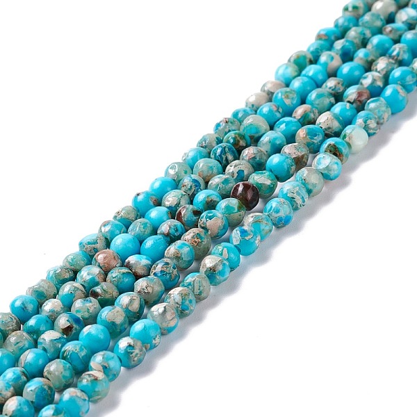 PandaHall Natural Regalite/Imperial Jasper/Sea Sediment Jasper Beads Strands, Dyed, Round, Sky Blue, 3mm, Hole: 0.8mm, about 140pcs/strand...
PandaHall Natural Regalite/Imperial Jasper/Sea Sediment Jasper Beads Strands, Dyed, Round, Sky Blue, 3mm, Hole: 0.8mm, about 140pcs/strand...