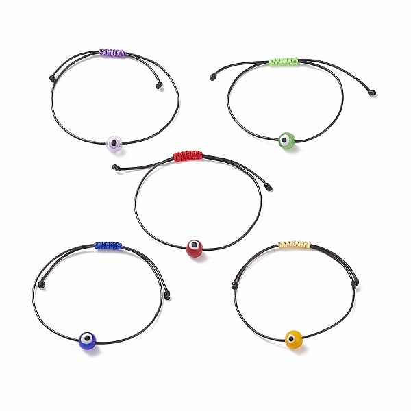 PandaHall 5Pcs 5 Colors Lampwork Round Evil Eye Braided Bead Bracelets Set for Women, Mixed Color, Inner Diameter: 3/8~2-7/8 inch(1~7.4cm)..., Multicolor
PandaHall 5Pcs 5 Colors Lampwork Round Evil Eye Braided Bead Bracelets Set for Women, Mixed Color, Inner Diameter: 3/8~2-7/8 inch(1~7.4cm)..., Multicolor