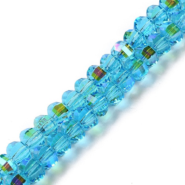 PandaHall Transparent Electroplate Glass Beads Strands, AB Color, Faceted Lantern, Dark Turquoise, 6x4.5mm, Hole: 1.4mm, about 98pcs/strand...
PandaHall Transparent Electroplate Glass Beads Strands, AB Color, Faceted Lantern, Dark Turquoise, 6x4.5mm, Hole: 1.4mm, about 98pcs/strand...