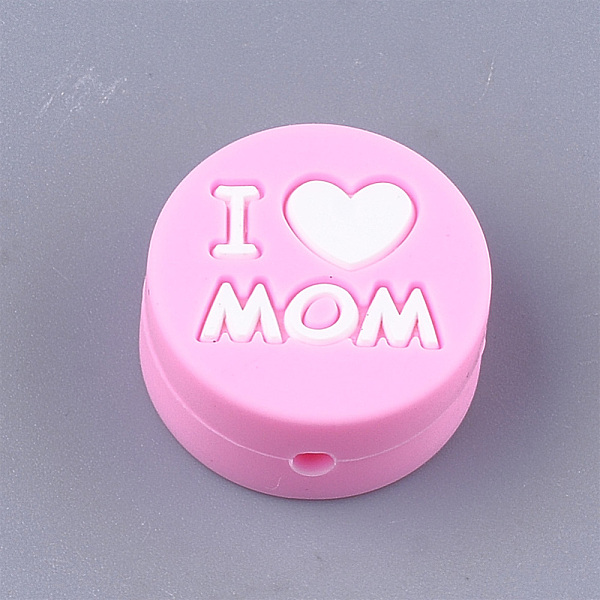 PandaHall Mother's Day Theme, Food Grade Eco-Friendly Silicone Focal Beads, Chewing Beads For Teethers, DIY Nursing Necklaces Making, Flat..., Pink
PandaHall Mother's Day Theme, Food Grade Eco-Friendly Silicone Focal Beads, Chewing Beads For Teethers, DIY Nursing Necklaces Making, Flat..., Pink