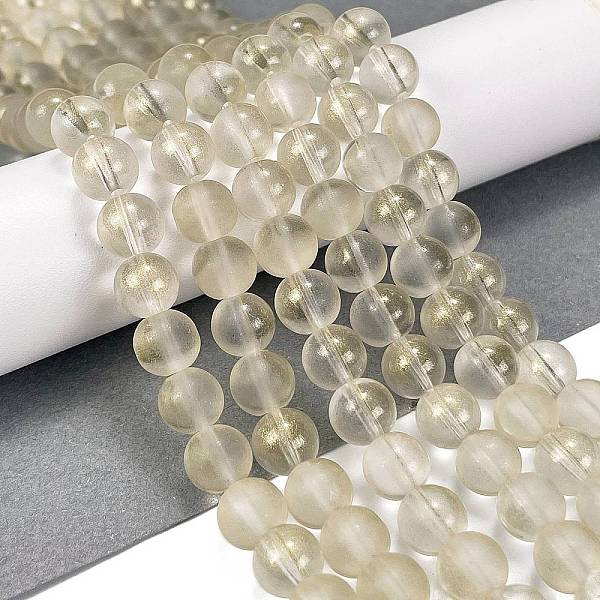 PandaHall Frosted Transparent Glass Bead Strands, with Gold Powder, Round, Old Lace, 8mm, Hole: 1mm, about 102pcs/strand, 30.71''(78cm)...
PandaHall Frosted Transparent Glass Bead Strands, with Gold Powder, Round, Old Lace, 8mm, Hole: 1mm, about 102pcs/strand, 30.71''(78cm)...