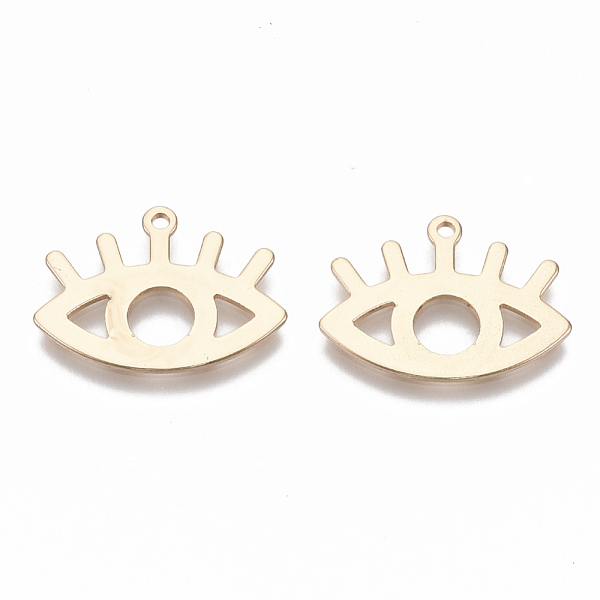 PandaHall Eco-Friendly Iron Pendants, Eye, Cadmium Free & Nickel Free & Lead Free, Light Gold, 17x23x1mm, Hole: 1.5mm Iron Eye
PandaHall Eco-Friendly Iron Pendants, Eye, Cadmium Free & Nickel Free & Lead Free, Light Gold, 17x23x1mm, Hole: 1.5mm Iron Eye