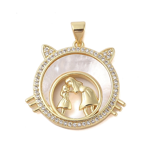 PandaHall Brass Micro Pave Clear Cubic Zirconia Pendants, with Shell Charms, Mother's Day Collection, Real 18K Gold Plated, Cat Shape...
PandaHall Brass Micro Pave Clear Cubic Zirconia Pendants, with Shell Charms, Mother's Day Collection, Real 18K Gold Plated, Cat Shape...