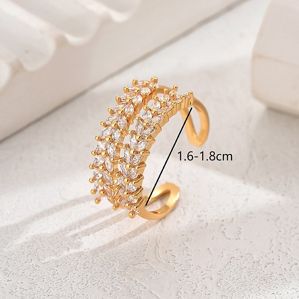 PandaHall Luxury European American Double-layer Wheat Ear Open Ring for Women. Brass
PandaHall Luxury European American Double-layer Wheat Ear Open Ring for Women. Brass