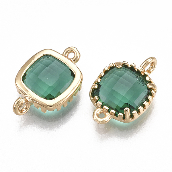 PandaHall Glass Links connectors, with Brass Findings, Faceted, Square, Golden, Green, 14.5x9.5x3.5mm, Hole: 0.8~1.2mm Glass Square Green
PandaHall Glass Links connectors, with Brass Findings, Faceted, Square, Golden, Green, 14.5x9.5x3.5mm, Hole: 0.8~1.2mm Glass Square Green