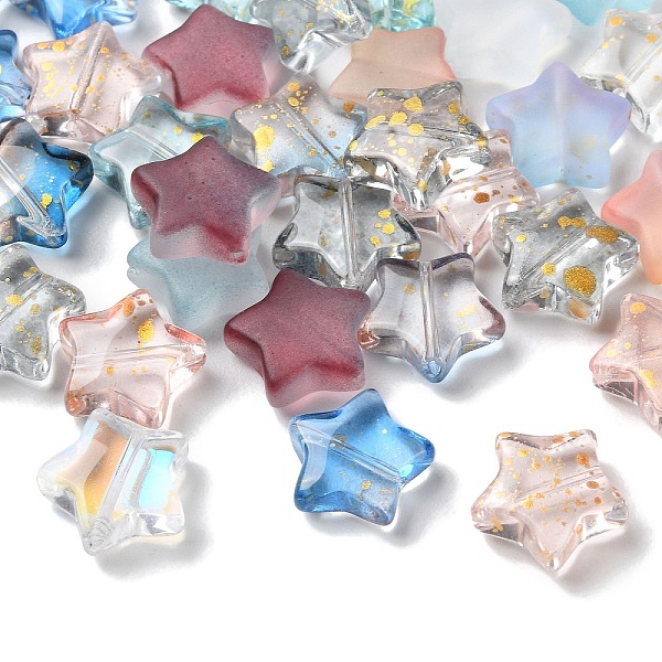 PandaHall Transparent Smooth and Frosted Glass Beads, Star, Mixed Color, 12.5x13x5mm, Hole: 1mm Glass Star Multicolor
PandaHall Transparent Smooth and Frosted Glass Beads, Star, Mixed Color, 12.5x13x5mm, Hole: 1mm Glass Star Multicolor