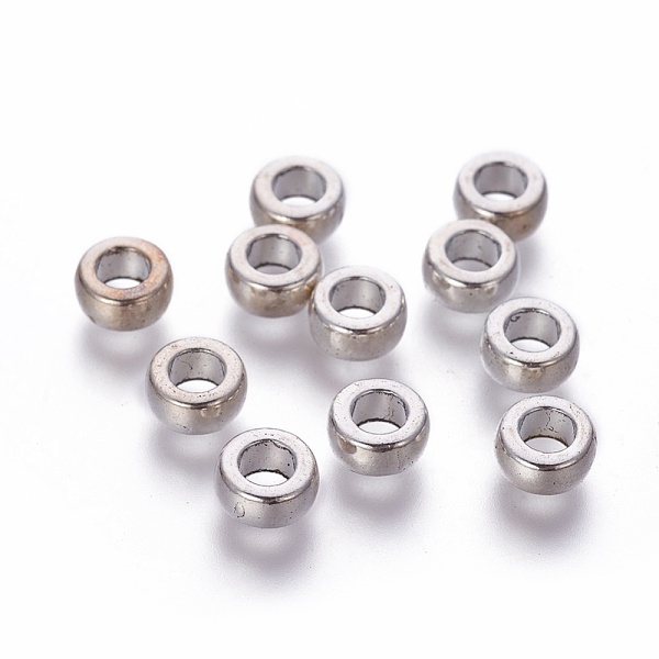 PandaHall Tibetan Style Alloy Beads, Rondelle, Bead Spacers, Cadmium Free & Lead Free, Antique Silver, 7x4mm, Hole: 3mm Alloy Rondelle
PandaHall Tibetan Style Alloy Beads, Rondelle, Bead Spacers, Cadmium Free & Lead Free, Antique Silver, 7x4mm, Hole: 3mm Alloy Rondelle