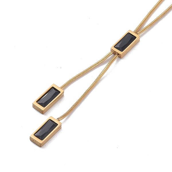 PandaHall Ion Plating(IP) 304 Stainless Steel Snake Chain Necklaces, Micro Pave Cubic Zirconia Rectangle Pendant Necklaces for Women, Black...
PandaHall Ion Plating(IP) 304 Stainless Steel Snake Chain Necklaces, Micro Pave Cubic Zirconia Rectangle Pendant Necklaces for Women, Black...