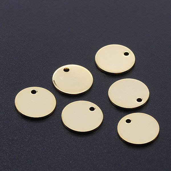 PandaHall 201 Stainless Steel Laser Cut Charms, Blank Stamping Tag, Flat Round, Golden, 12x1mm, Hole: 1.4mm 201 Stainless Steel Flat Round
PandaHall 201 Stainless Steel Laser Cut Charms, Blank Stamping Tag, Flat Round, Golden, 12x1mm, Hole: 1.4mm 201 Stainless Steel Flat Round