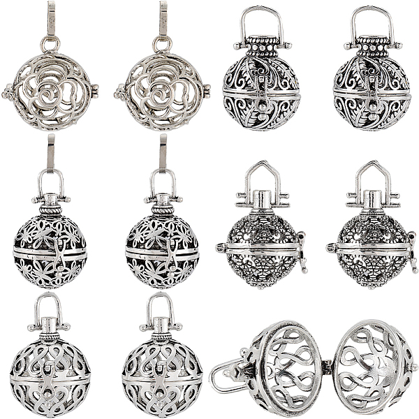 PandaHall SUNNYCLUE 10Pcs 5 Styles Tibetan Style Brass Cage Pendants, For Chime Ball Pendant Necklaces Making, Hollow Round, Antique Silver...
PandaHall SUNNYCLUE 10Pcs 5 Styles Tibetan Style Brass Cage Pendants, For Chime Ball Pendant Necklaces Making, Hollow Round, Antique Silver...