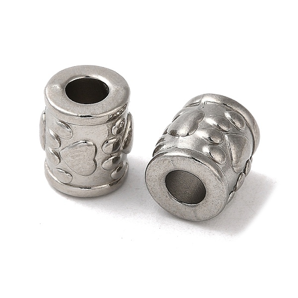 PandaHall 304 Stainless Steel Beads, Column with Heart, Stainless Steel Color, 10x9mm, Hole: 4mm 304 Stainless Steel Column
PandaHall 304 Stainless Steel Beads, Column with Heart, Stainless Steel Color, 10x9mm, Hole: 4mm 304 Stainless Steel Column