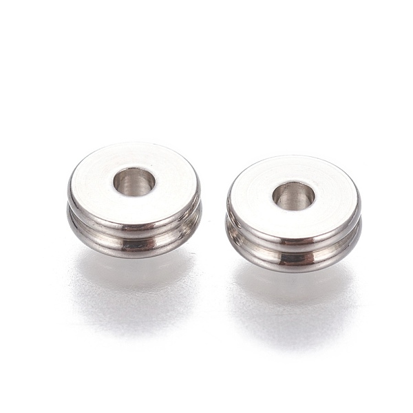 PandaHall 201 Stainless Steel Grooved Spacer Beads, Rondelle, Stainless Steel Color, 6x2mm, Hole: 1.6mm 201 Stainless Steel Rondelle
PandaHall 201 Stainless Steel Grooved Spacer Beads, Rondelle, Stainless Steel Color, 6x2mm, Hole: 1.6mm 201 Stainless Steel Rondelle