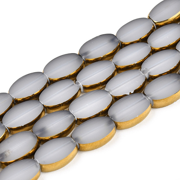 PandaHall Electroplated Glass Beads Strands, Edge Plated, Oval, Silver, 9.5x6x2.5mm, Hole: 1.2mm, about 55pcs/strand, 21.65 inch(55cm) Glass...
PandaHall Electroplated Glass Beads Strands, Edge Plated, Oval, Silver, 9.5x6x2.5mm, Hole: 1.2mm, about 55pcs/strand, 21.65 inch(55cm) Glass...