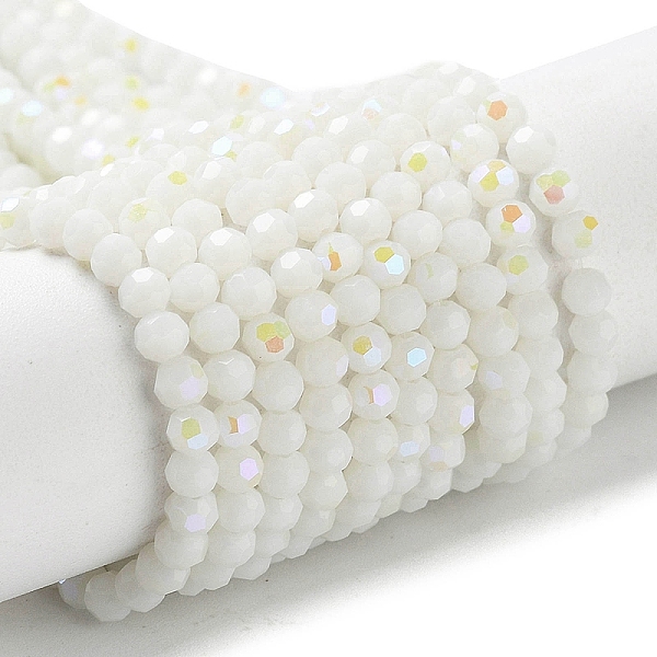 PandaHall Opaque Glass Beads Strands, Faceted, Round, White, 3mm, Hole: 0.8mm, about 163~166pcs/strand, 50~51cm Glass Round White
PandaHall Opaque Glass Beads Strands, Faceted, Round, White, 3mm, Hole: 0.8mm, about 163~166pcs/strand, 50~51cm Glass Round White