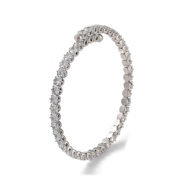 PandaHall Brass Micro Pave Cubic Zirconia Cuff Bangles, Long-Lasting Plated, Lead Free & Cadmium Free, Platinum, Inner Diameter: 2-1/8 inch...
PandaHall Brass Micro Pave Cubic Zirconia Cuff Bangles, Long-Lasting Plated, Lead Free & Cadmium Free, Platinum, Inner Diameter: 2-1/8 inch...
