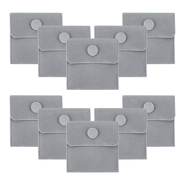 PandaHall 12Pcs Square Velvet Jewelry Bags, with Snap Fastener, Gainsboro, 7x7x0.95cm Velvet Square Gray
PandaHall 12Pcs Square Velvet Jewelry Bags, with Snap Fastener, Gainsboro, 7x7x0.95cm Velvet Square Gray