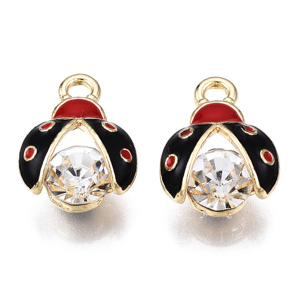 PandaHall Light Gold Alloy Pendants, with Enamel and Rhinestone, Cadmium Free & Lead Free, Ladybug, Black, 15x11.5x7mm, Hole: 2mm Alloy...
PandaHall Light Gold Alloy Pendants, with Enamel and Rhinestone, Cadmium Free & Lead Free, Ladybug, Black, 15x11.5x7mm, Hole: 2mm Alloy...