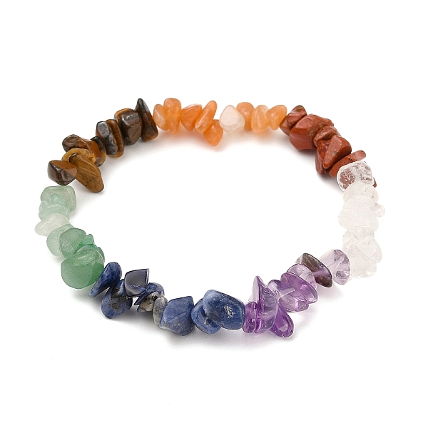 PandaHall Chakra Jewelry, Chip Natural Gemstone Beads Stretch Bracelets, Inner Diameter: 1-7/8 inch(4.7cm), Bead: 5~8x5~8mm Mixed Stone
PandaHall Chakra Jewelry, Chip Natural Gemstone Beads Stretch Bracelets, Inner Diameter: 1-7/8 inch(4.7cm), Bead: 5~8x5~8mm Mixed Stone