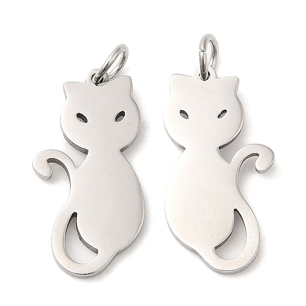 PandaHall 304 Stainless Steel Pendants, with Jump Ring, Cat Charm, Stainless Steel Color, 21x10.5x1.4mm, Hole: 3.2mm 304 Stainless Steel Cat...
PandaHall 304 Stainless Steel Pendants, with Jump Ring, Cat Charm, Stainless Steel Color, 21x10.5x1.4mm, Hole: 3.2mm 304 Stainless Steel Cat...