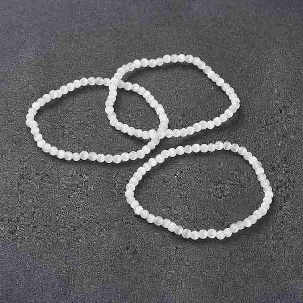 PandaHall Cat Eye Beaded Stretch Bracelets, Round, White, Beads: 4~5mm, Inner Diameter: 2-1/4 inch(5.65cm) Cat Eye White
PandaHall Cat Eye Beaded Stretch Bracelets, Round, White, Beads: 4~5mm, Inner Diameter: 2-1/4 inch(5.65cm) Cat Eye White
