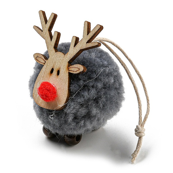 PandaHall Christmas Themed Plush & Wood Deer Ball Pendant Decoration, Jute Rope Hanging Ornament, Gray, 108mm Wood Deer Gray
PandaHall Christmas Themed Plush & Wood Deer Ball Pendant Decoration, Jute Rope Hanging Ornament, Gray, 108mm Wood Deer Gray