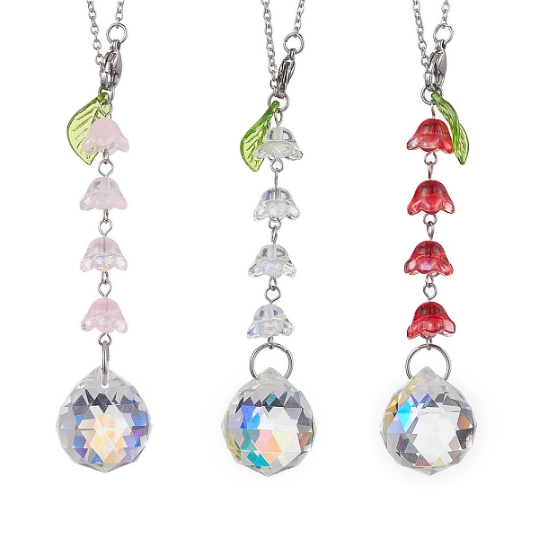 PandaHall 3Pcs 3 Colors Glass Lily of the Valley Pendant Decorations, Round Charm for Car Interiors Hanging Ornaments, Mixed Color, 245mm..., Multicolor
PandaHall 3Pcs 3 Colors Glass Lily of the Valley Pendant Decorations, Round Charm for Car Interiors Hanging Ornaments, Mixed Color, 245mm..., Multicolor