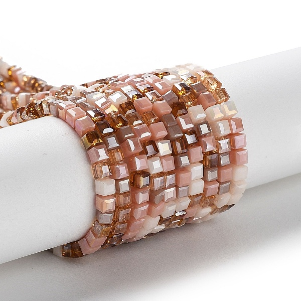 PandaHall Gradient Color Electroplate Glass Bead Strands, Segmented Multi-color, AB Color Plated, Faceted, Cube, Light Coral, 2.5x2.5x2.5mm...
PandaHall Gradient Color Electroplate Glass Bead Strands, Segmented Multi-color, AB Color Plated, Faceted, Cube, Light Coral, 2.5x2.5x2.5mm...