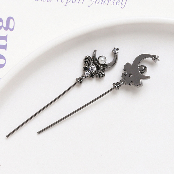 PandaHall Brass Pave Clear Cubic Zirconia Magic Wand Head Pins, with Pearl, for Baroque Pearl Making, Gunmetal, 51x11mm Brass
PandaHall Brass Pave Clear Cubic Zirconia Magic Wand Head Pins, with Pearl, for Baroque Pearl Making, Gunmetal, 51x11mm Brass