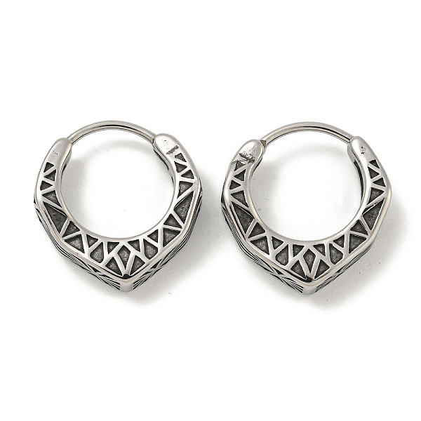 PandaHall 316 Surgical Stainless Steel Hoop Earrings for Women and Men, Triangle Design, Ring, Antique Silver, 16.5x16mm 316 Surgical...
PandaHall 316 Surgical Stainless Steel Hoop Earrings for Women and Men, Triangle Design, Ring, Antique Silver, 16.5x16mm 316 Surgical...
