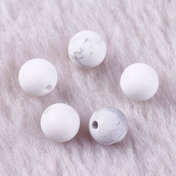 PandaHall Natural Howlite Beads, Half Drilled, Round, 6mm, Hole: 1mm Howlite Round
PandaHall Natural Howlite Beads, Half Drilled, Round, 6mm, Hole: 1mm Howlite Round