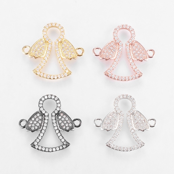 PandaHall Brass Micro Pave Cubic Zirconia Links, Clear, Angel, Mixed Color, 20x22x2mm, Hole: 1mm Brass+Cubic Zirconia Angel & Fairy Clear
PandaHall Brass Micro Pave Cubic Zirconia Links, Clear, Angel, Mixed Color, 20x22x2mm, Hole: 1mm Brass+Cubic Zirconia Angel & Fairy Clear