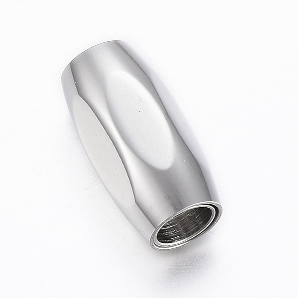 PandaHall Smooth 304 Stainless Steel Magnetic Clasps with Glue-in Ends, Barrel, Faceted, Stainless Steel Color, 21x11x10mm, Hole: 6mm...
PandaHall Smooth 304 Stainless Steel Magnetic Clasps with Glue-in Ends, Barrel, Faceted, Stainless Steel Color, 21x11x10mm, Hole: 6mm...