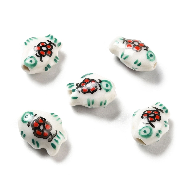 PandaHall Handmade Printed Porcelain Beads, Fish, Green, 14.5~15x11.5~12x7~7.5mm, Hole: 1.6mm Porcelain Fish Green
PandaHall Handmade Printed Porcelain Beads, Fish, Green, 14.5~15x11.5~12x7~7.5mm, Hole: 1.6mm Porcelain Fish Green