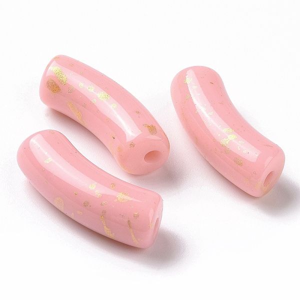 PandaHall Opaque Acrylic Beads, with Glitter Powder, Curved Tube, Pink, 34.5x13.5x11.5mm, Hole: 3.1mm Acrylic Tube Pink
PandaHall Opaque Acrylic Beads, with Glitter Powder, Curved Tube, Pink, 34.5x13.5x11.5mm, Hole: 3.1mm Acrylic Tube Pink
