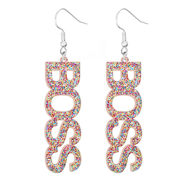 PandaHall Feminism Jewelry, Acrylic Dangle Earrings, with Platinum Plated Iron Earring Hooks, Word, Colorful, 70mm Acrylic
PandaHall Feminism Jewelry, Acrylic Dangle Earrings, with Platinum Plated Iron Earring Hooks, Word, Colorful, 70mm Acrylic