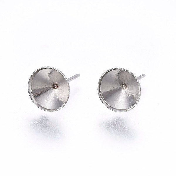 PandaHall 201 Stainless Steel Stud Earring Settings, with 304 Stainless Steel Pin, Cone, Stainless Steel Color, Tray: 12mm, 15.5mm, Pin...
PandaHall 201 Stainless Steel Stud Earring Settings, with 304 Stainless Steel Pin, Cone, Stainless Steel Color, Tray: 12mm, 15.5mm, Pin...